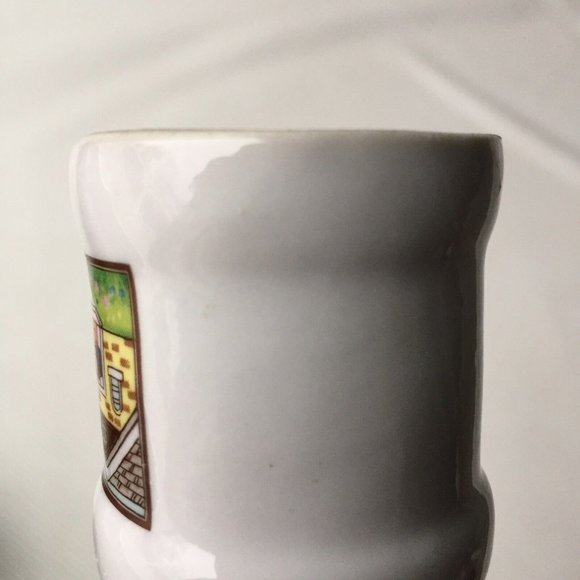 Vintage Milk Jug Salt & Pepper Shaker Set Cow Farm Pictorial Art Country Cottage - Picture 12 of 12